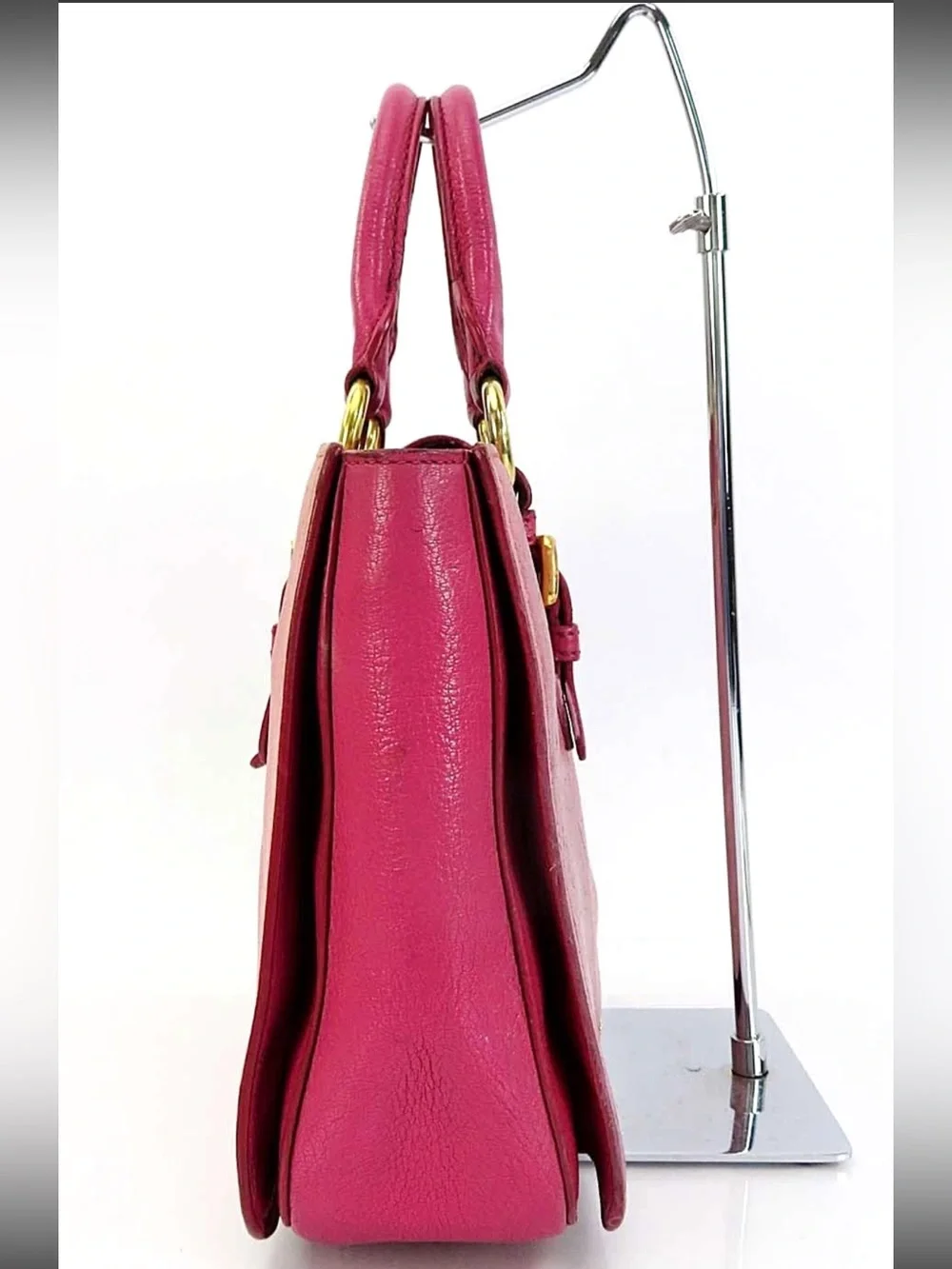 Miu Miu Two-Tone Pink Leather Top-Handle Satchel